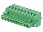 Connector: pluggable terminal block | plug | female | 12A | 320V | 1x9