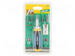 Screwdriver: universal-set | with ratchet | Phillips,slot | 5pcs.