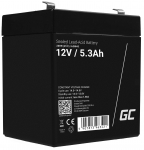 Green Cell AGM VRLA 12V 5.3Ah maintenance-free battery for the alarm system, cash register, toys