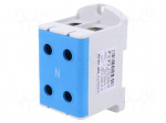 Splice terminal: rail | 290A | 800V | screw terminal | blue | polyamide