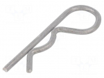 Cotter pin | stainless steel | &Oslash;: 5mm | L: 102mm | Shaft dia: 20&divide;28mm