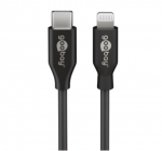 Goobay Lightning - USB-C laadimiskaabel, 1m, must