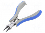 Pliers | miniature,half-rounded nose | 128mm