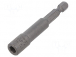 Screwdriver bit | 6-angles socket | 1/4" | HEX 5.5mm