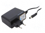 Power supply: switching | mains,plug-in | 12VDC | 2A | 24W | 86% | black