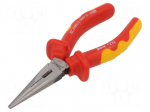 Pliers | insulated,half-rounded nose | 160mm