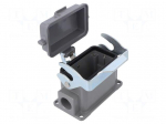 Enclosure for connectors: HDC | angled | size D10B | with latch