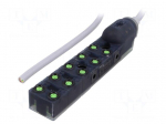 Distribution box | M8 | PIN: 3 | 5m | socket | 24VDC | 8A | PUR,PVC | IP67