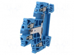 Splice terminal: rail | W | 24A | 400V | for DIN rail mounting | blue