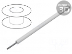 Wire | silicone | HookUp Wire | stranded | Cu | 1x16AWG | white | 15kV