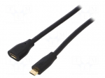 Cable | USB 2.0 | USB B micro socket,USB B micro plug | 5m | black