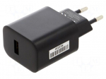 Power supply: switching | mains,plug-in | 5VDC | 3A | 15W | Out: USB