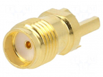 Connector: SMA | socket | female | card edge | horizontal | 50&Omega; | SMT
