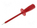 Measuring tip | 1A | 1kV | red | Tip diameter: 0.75mm | Socket size: 4mm