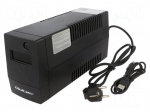 Power supply: UPS | 360W | 650VA | 230V | 286x100x144mm | 7Ah | Ubatt: 12V