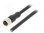 Cable: for sensors/automation | M12 | PIN: 8 | straight | 6m | plug | PVC
