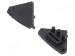 Cap for LED profiles | black | 10pcs.