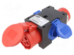 Connector: AC supply 3-phase | splitter | 16A | 400VAC | IEC 60309