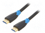 Cable | HDMI plug,both sides | PVC | HDMI 2.0 | 3m | black | 30AWG