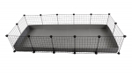 C&C modular cage 5x2 pig rabbit hedgehog silver 180 x 75 x 37 cm