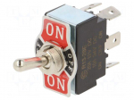 Switch: toggle | Pos: 3 | DPDT | ON-OFF-ON | 20A/12VDC | TB/TB2 | 0&divide;55&deg;C