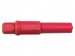 Laboratory connector: 4mm banana | plug | 20A | 1kV | red | insulated