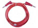 Test lead | 45A | banana plug 4mm,both sides | insulated | Len: 0.91m