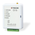 G16 ~ Trikdis GSM apsardzes komunikators (CLK/DATA) ar antenu 3 I/O