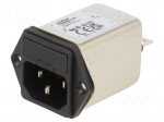 Connector: AC supply | socket | male | Inom: 4A | Ir: 0A | 250VAC | C14 (E)