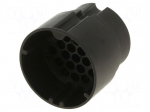 Connector: circular | male | contact insert | UIC558 | PIN: 22 | 10A | 60V