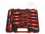 Screwdriver: insulated-set | insulated | case | 12pcs.