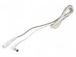 Cable | 2x0.5mm2 | DC 5,5/2,1 plug,DC 5,5/2,1 socket | angled | 1.5m
