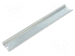 DIN rail | steel | zinc | L: 226mm | W: 35mm | TS35