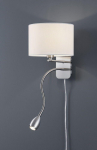 Trio Hotel sienas lampa with reading light E14 + LED white  271170201 4017807247251