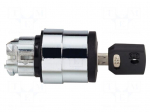 Switch: rotary with key | 22mm | Stabl.pos: 3 | black | none | IP66