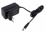 Power supply: switching | mains,plug-in | 12VDC | 18W | Out: 5,5/2,1