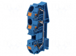 Splice terminal: rail | PT | 76A | 1kV | for DIN rail mounting | blue