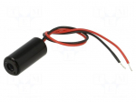 Module: laser | 1mW | red | dot | 635nm | 4.5&divide;5.5VDC | 15&divide;40mA