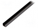 Profiles for LED modules | black | 1m | LIPOD | aluminium | anodized