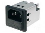 Connector: AC supply | socket | male | 10A | 250VAC | C14 (E) | 5200