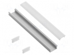 Profiles for LED modules | 1m | GLAX | aluminium | surface | anodized