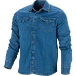 Jalan&otilde;ud, t&ouml;&ouml;riided | Isikukaitsevahendid // T&ouml;&ouml;-, kaitse-, k&otilde;rgn&auml;htavusega riided // Koszula jeansowa niebieska, "xl", ce, lahti
