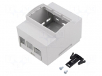 Enclosure: for computer | grey | for DIN rail mounting