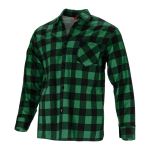 Jalan&otilde;ud, t&ouml;&ouml;riided | Isikukaitsevahendid // T&ouml;&ouml;-, kaitse-, k&otilde;rgn&auml;htavusega riided // Koszula flanelowa krata zielona, 170g/m2,"3xl", ce, lahti