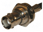 Connector: BNC | socket | female | straight | 50&Omega; | crimped | PTFE | brass
