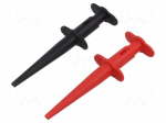 Clip-on probe | hook type | 5A | black,red | 4mm | L: 126mm | 2pcs.