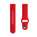 Strap Evelatus  Evelatus 20mm Silicone Loop Watch Straps (S/M 110mm) Red