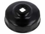 Socket | for oil filter,socket spanner | 74mm | 1/2"