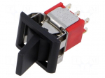 ROCKER | DPDT | Pos: 2 | ON-(ON) | 5A/125VAC | 5A/28VDC | black | none