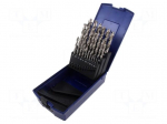 Drill set | for metal | high speed steel grounded HSS-G | 25pcs.